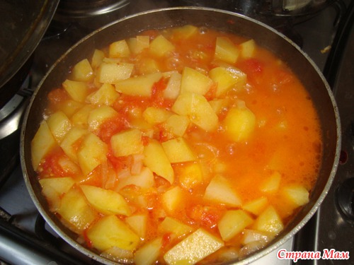 Картошка с помидорами