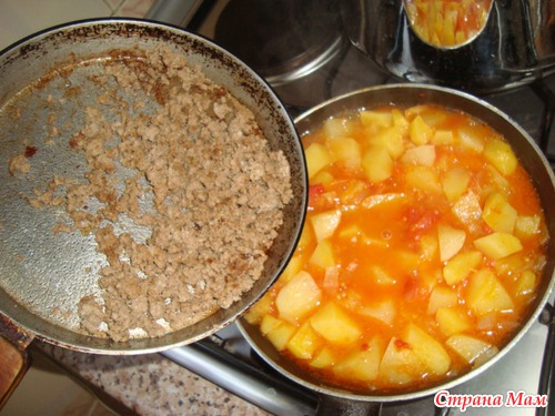 Картошка с помидорами