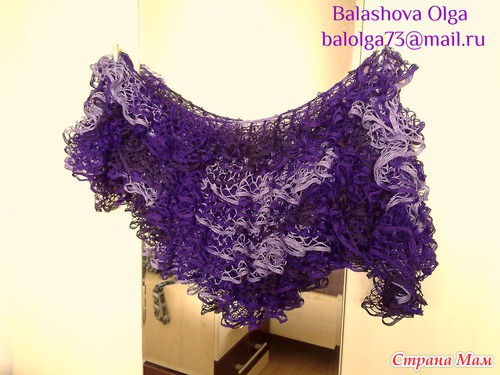 Шали из ленточной пряжи!