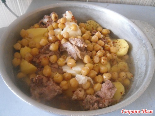 Картошка тушенная с Нутом.