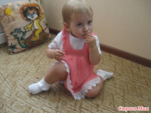 Розовый сарафан для доченьки