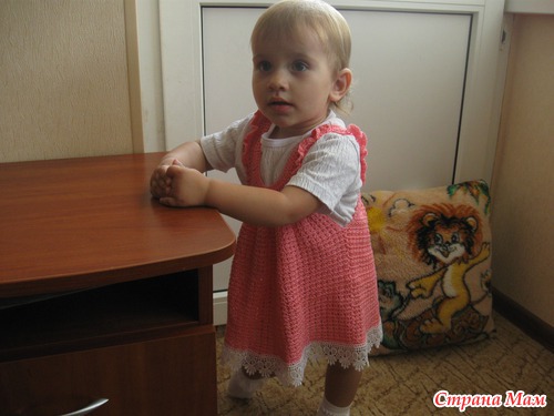 Розовый сарафан для доченьки
