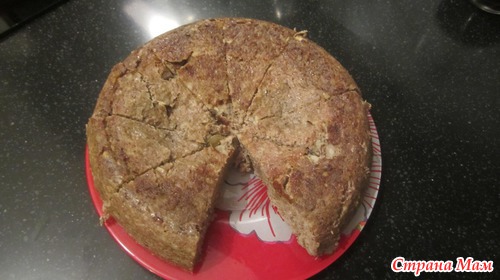 Пирог из печени с рисом