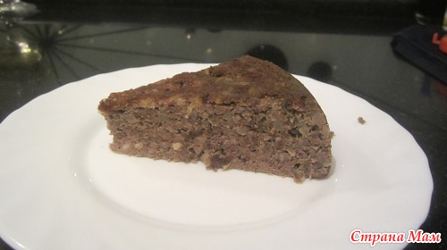 Пирог из печени с рисом