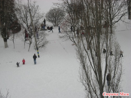 Зима в нашем городе.