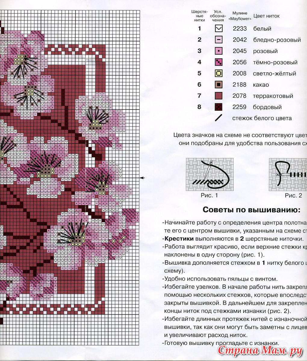 Схема вышивки Сакура Весна