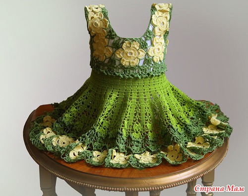 Зеленое цветочное платье