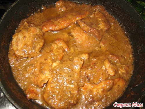 Приготовила мяско по старинному маминому рецепту.