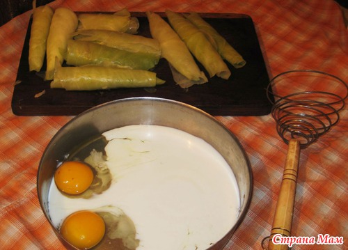 Трубочки капустные.