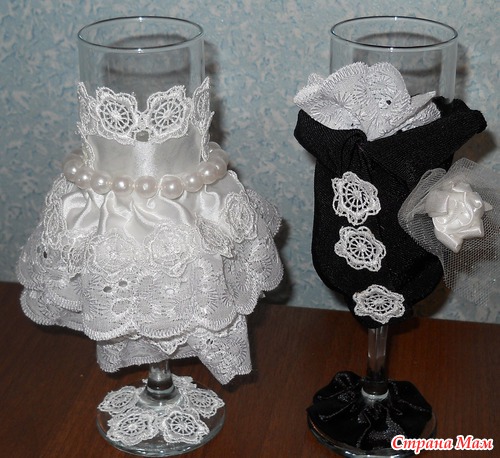 Нарядные бутылки, "Жених и невеста"