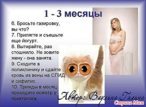 Как мужчине понять беременную женщину...(немного позитива)