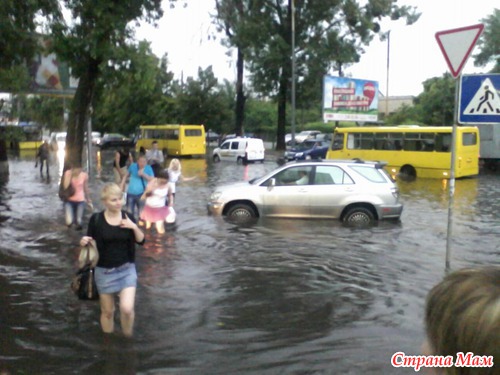 Потоп в Киеве, фотки с телефона( все это безобразие фоткали)))