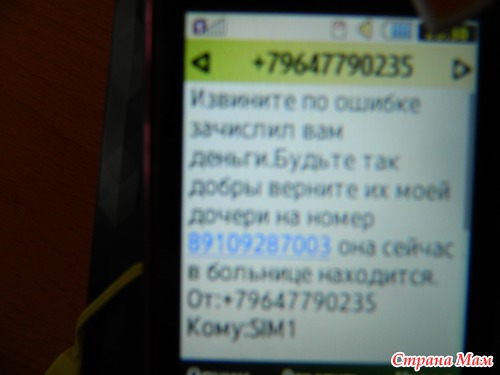 Внимание СМС-мошенники!