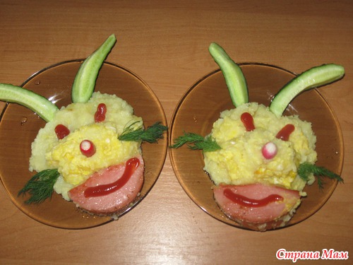 Наши весёлые завтраки-мордочки!!!