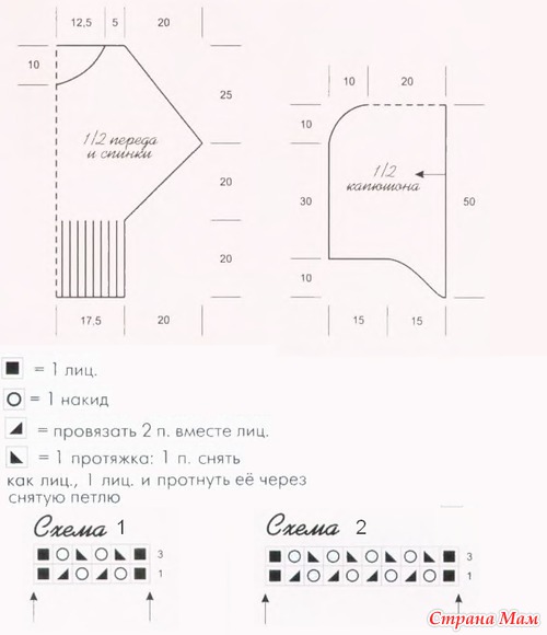 Черный пуловер с капюшоном