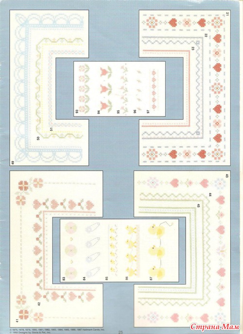 125 designer Borders (вышивка крестиком)