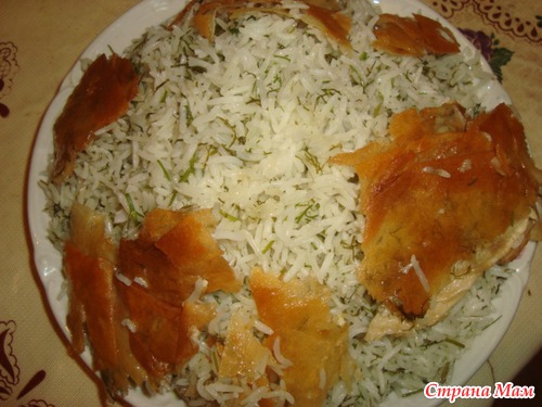Плов с укропом.