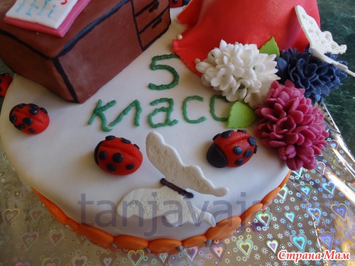 Торт на 10-летие с партой