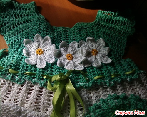 Платье для дочки и участие в конкурсе "Вязальный марафон"