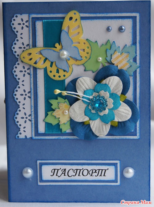 Очередная новогодняя открыточка и обложка на паспорт