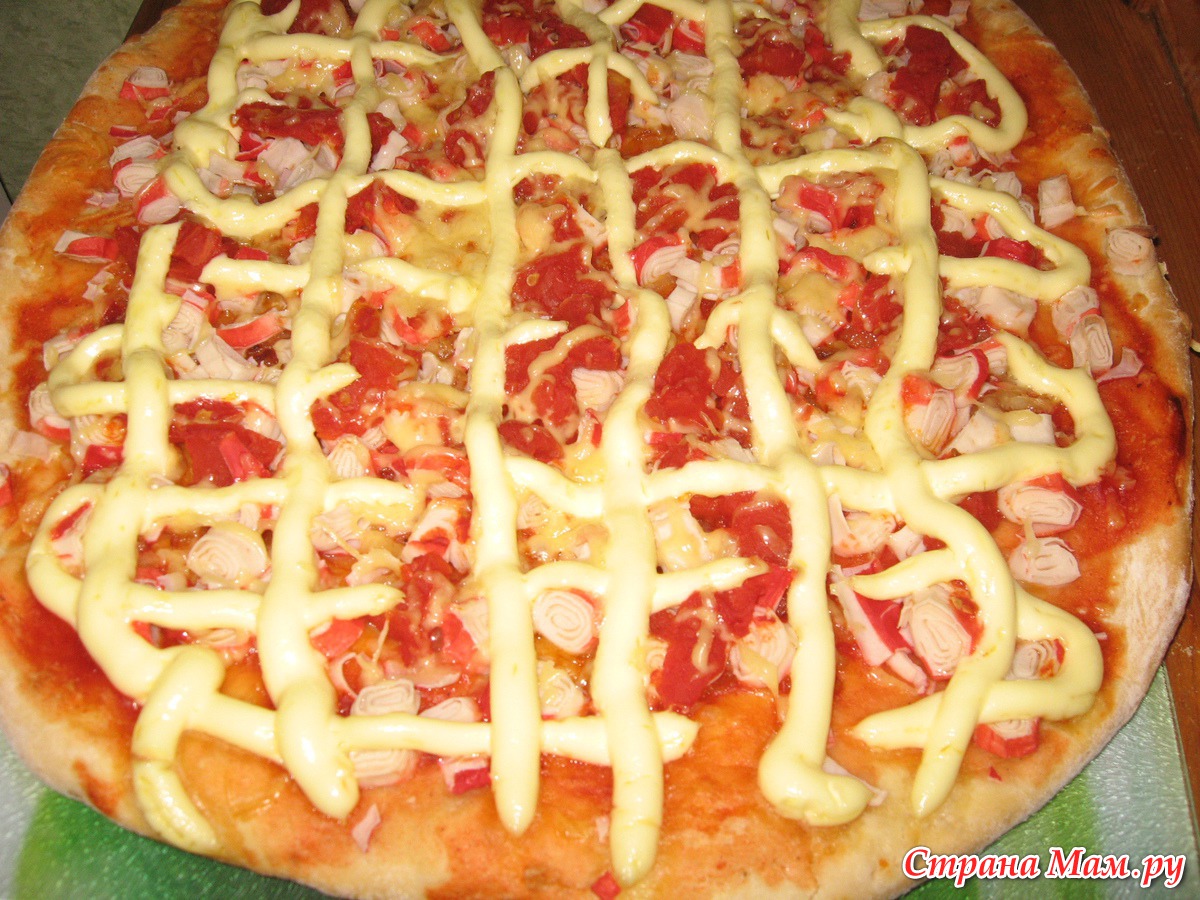 Рецепты пицц с крабовыми палочками