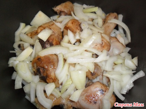 Куриная голень в сметане