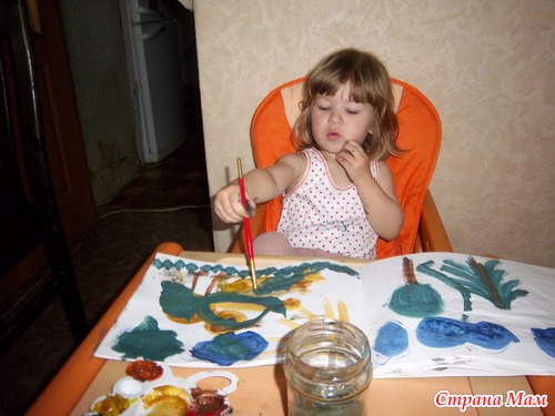 Домашние занятия с доченькой.