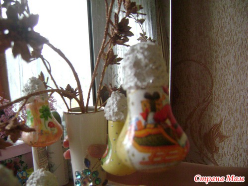 Елочные игрушки из лампочек