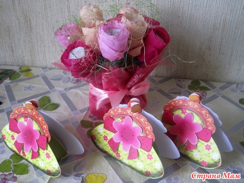 Первый букет из конфет на ДР