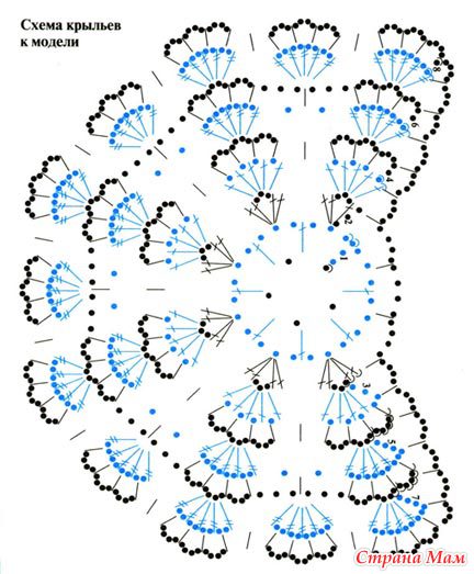 Схема крылья ангела крючком схема