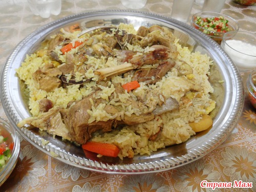 Маклуба в двух вариантах( с барининой и курицей) ( арабская кухня)