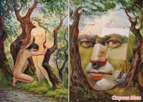 Картины с двойным смыслом художника Олега Шупляка.