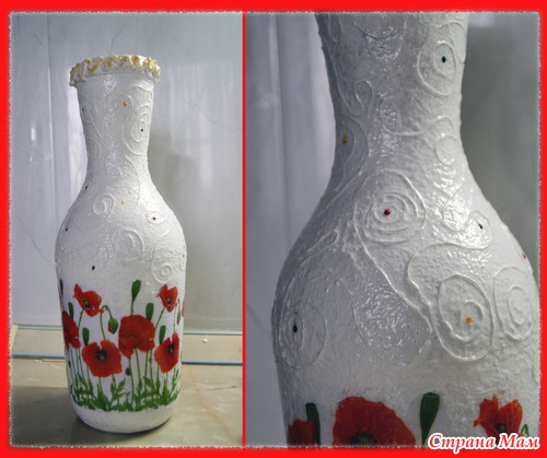 Мои бутылочки и вазочки.