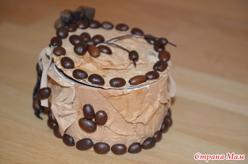 Коробочка кофейная, запашистая, духмянная. от моей дочери