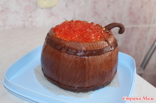 Торт "Бочка с икрой"