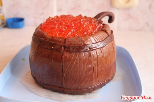 Торт "Бочка с икрой"