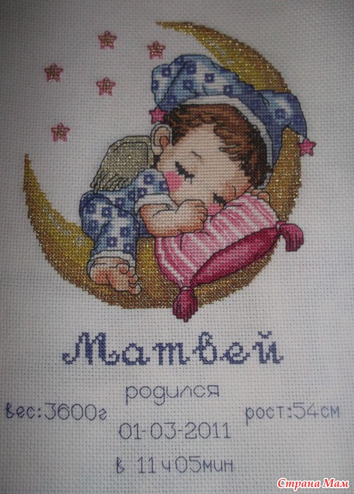 Ангелочек для сыночка (метрика)