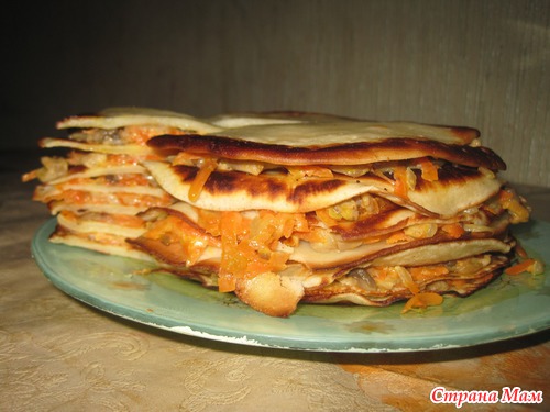 Блинный закусочный торт