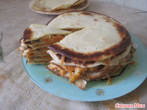 Блинный закусочный торт