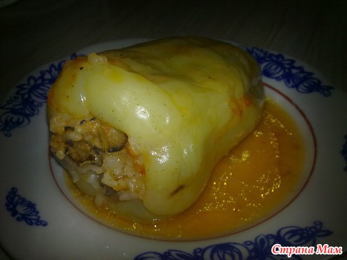 Фаршированый перец с грибами