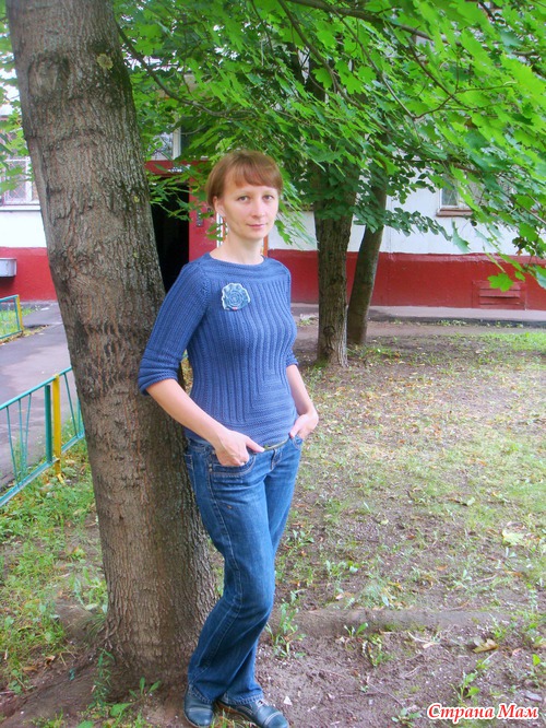 Джинсовый пуловер