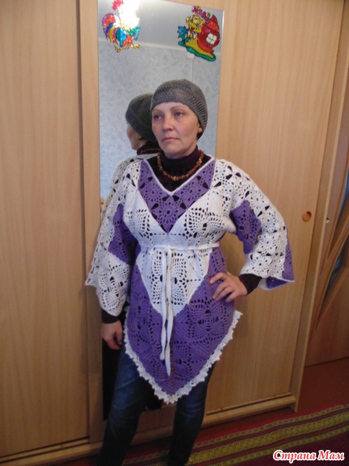 Осень не за горами! Двухцветная туника из мохера.