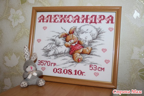 Метрика "Любимые игрушки - зайка"