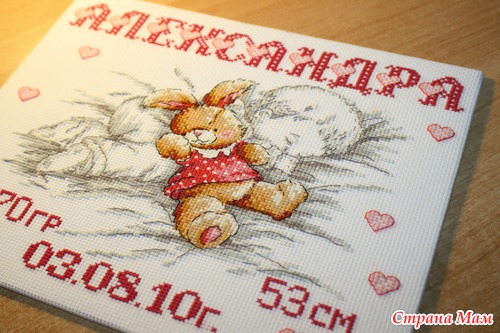 Метрика "Любимые игрушки - зайка"