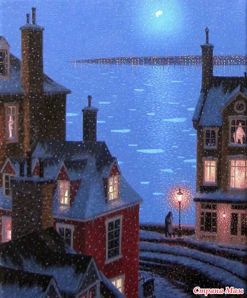 ЛЮБОВЬ И ТАНГО ПОД ДОЖДЕМ ХУДОЖНИКА DENIS NOLET.