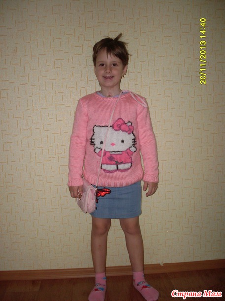 Свитерок для дочки Hello Kitti