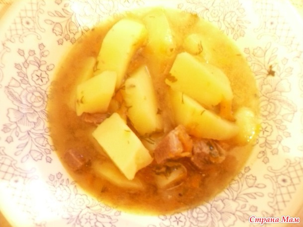 Тушёная картошка с мясом