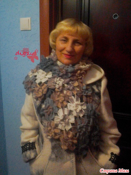Палантин из цветов