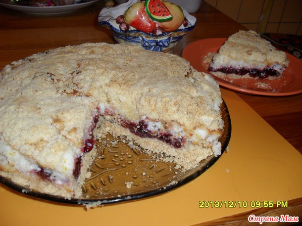 Песочный пирог с вареньем и крошкой сверху в духовке рецепт с фото пошагово с маслом