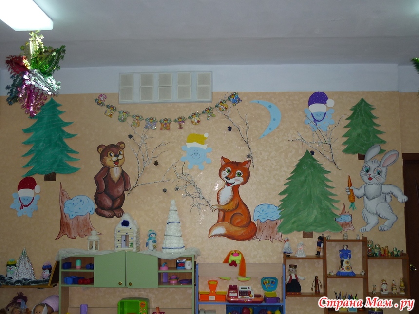 Идеи новогоднего декора детского сада